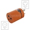 Ac Works Plug Adapter, 6-20R, L6-20P, 6-20P, L6-20P, 0 ft., Orange ADL620620 - alternate 6